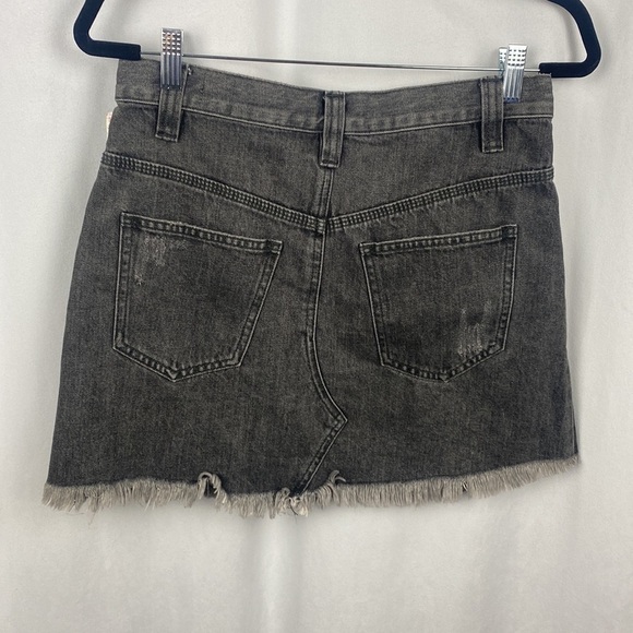 We The Free NWT Sanded Black Distressed Unique Pleated Skirt - Size 26 - Picture 14 of 15